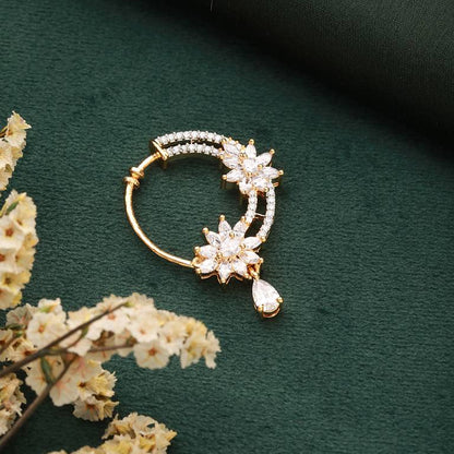Moon  Elegant Crescent Nose Stud –