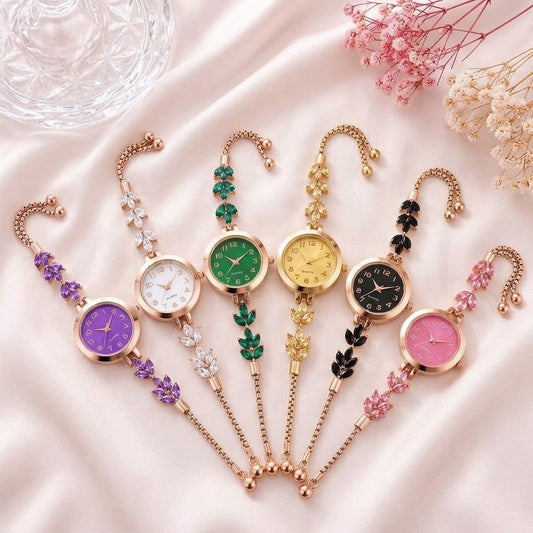 Elegant Floral Design Watches for Women | Genzee Jewellery